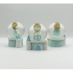 glass globe with ababy prince inside
