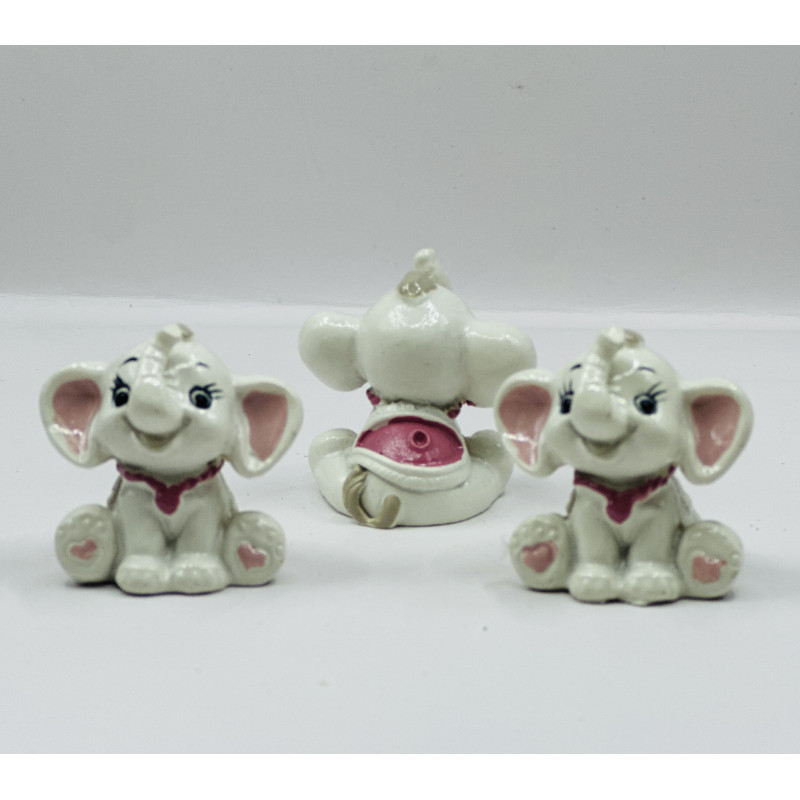 مجسم فيل صغير زهري