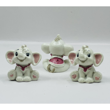 مجسم فيل صغير زهري