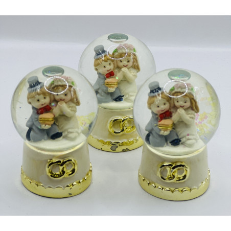 بلورة عريس وعروس ذهبي 1