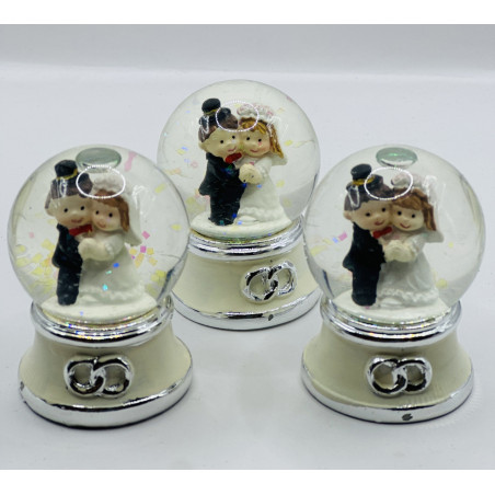 بلورة عريس وعروس فضي