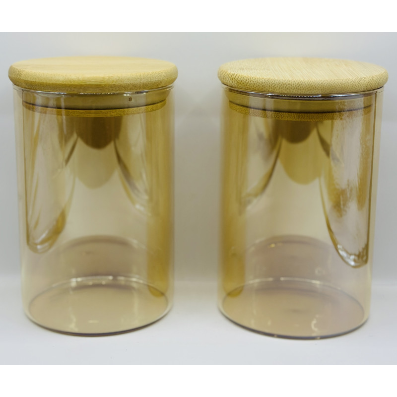 مطربان زجاج عسلي  غطى بامبو