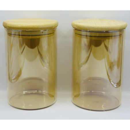 مطربان زجاج عسلي  غطى بامبو