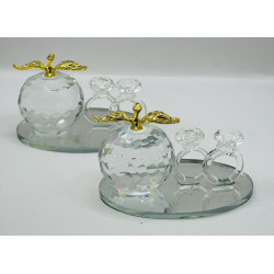 كريستال تفاحة مع محابس